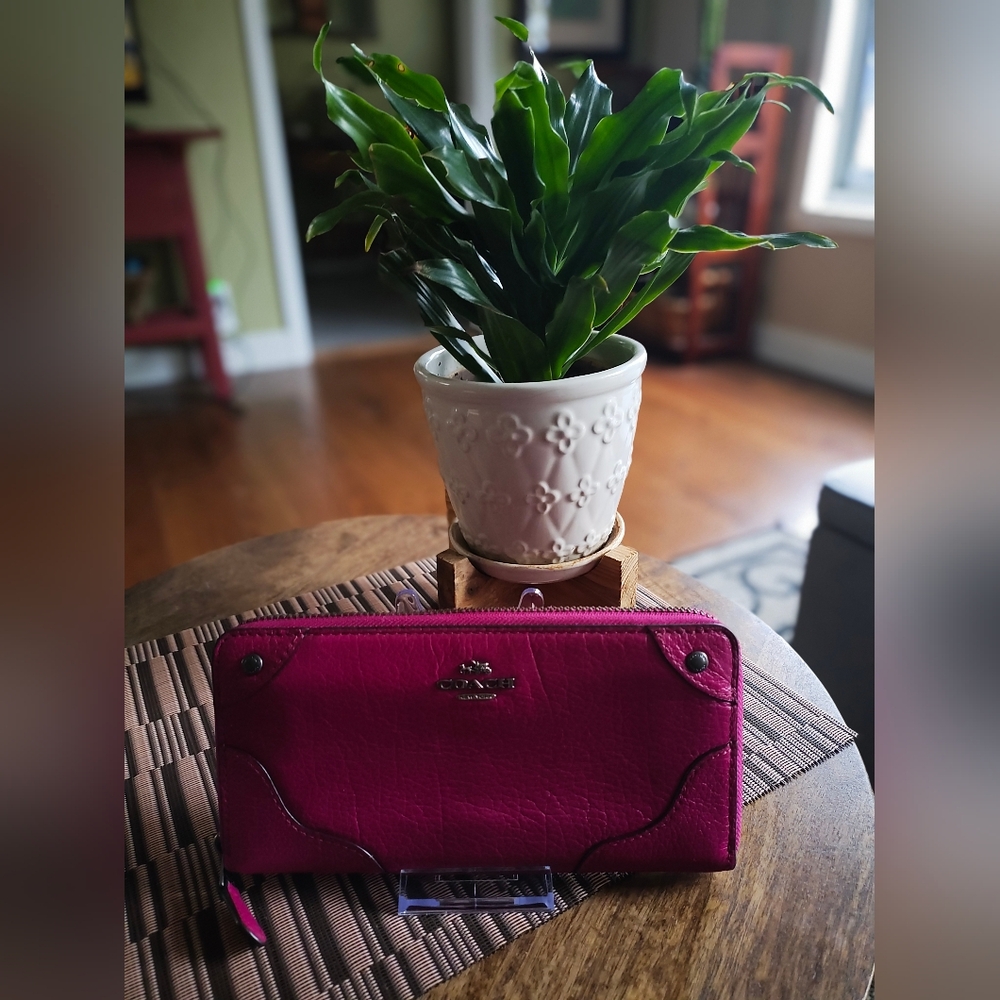 Coach Raspberry Pink Leather Wallet